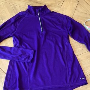 Champion Duodry purple half zip, S